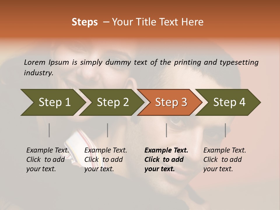 Man And Woman Smiling And Holding Each Other PowerPoint Template