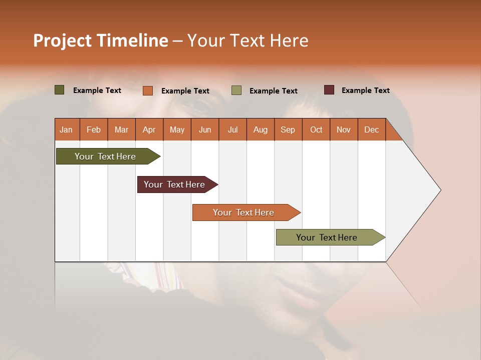 Man And Woman Smiling And Holding Each Other PowerPoint Template