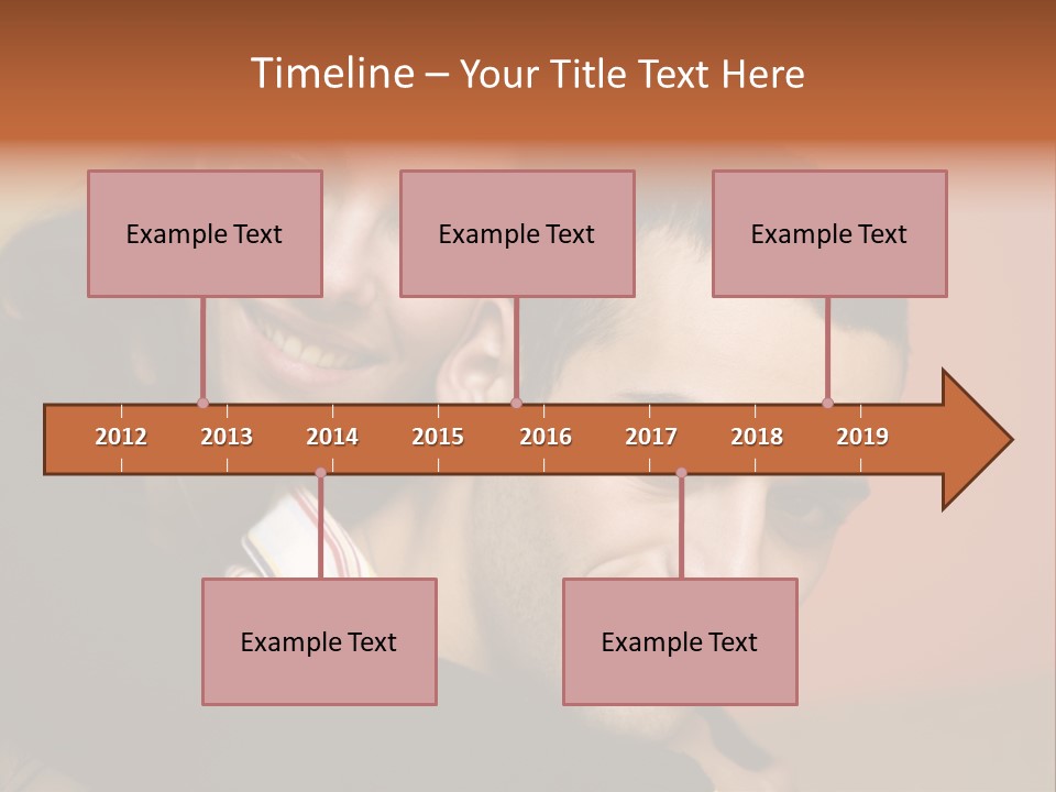 Man And Woman Smiling And Holding Each Other PowerPoint Template