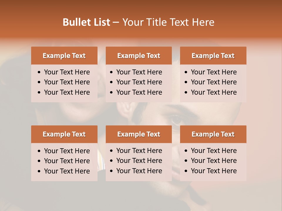 Man And Woman Smiling And Holding Each Other PowerPoint Template