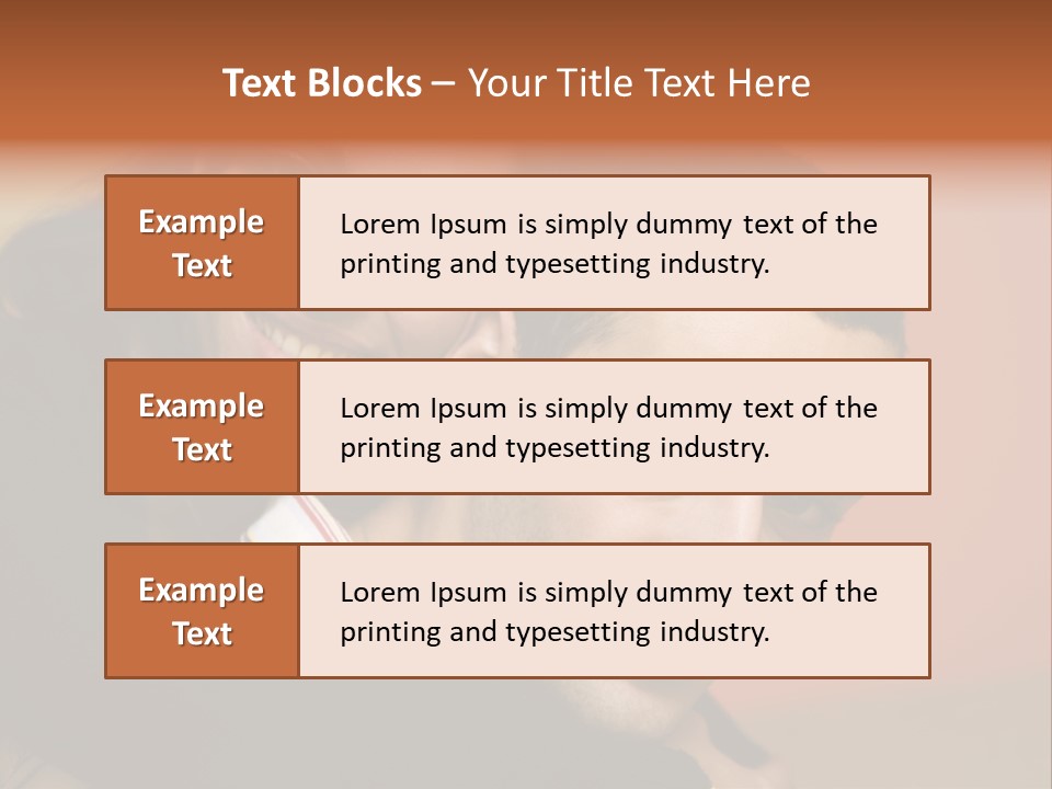 Man And Woman Smiling And Holding Each Other PowerPoint Template