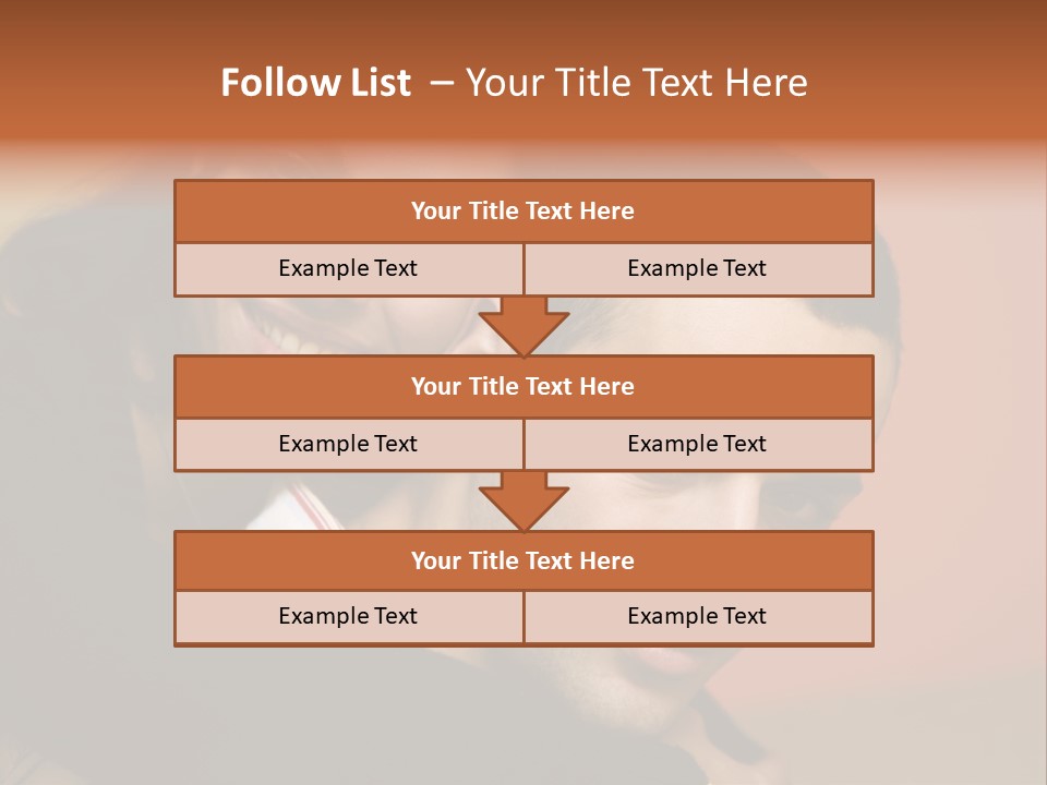 Man And Woman Smiling And Holding Each Other PowerPoint Template