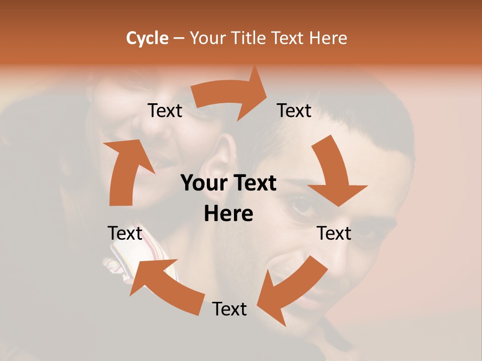 Man And Woman Smiling And Holding Each Other PowerPoint Template