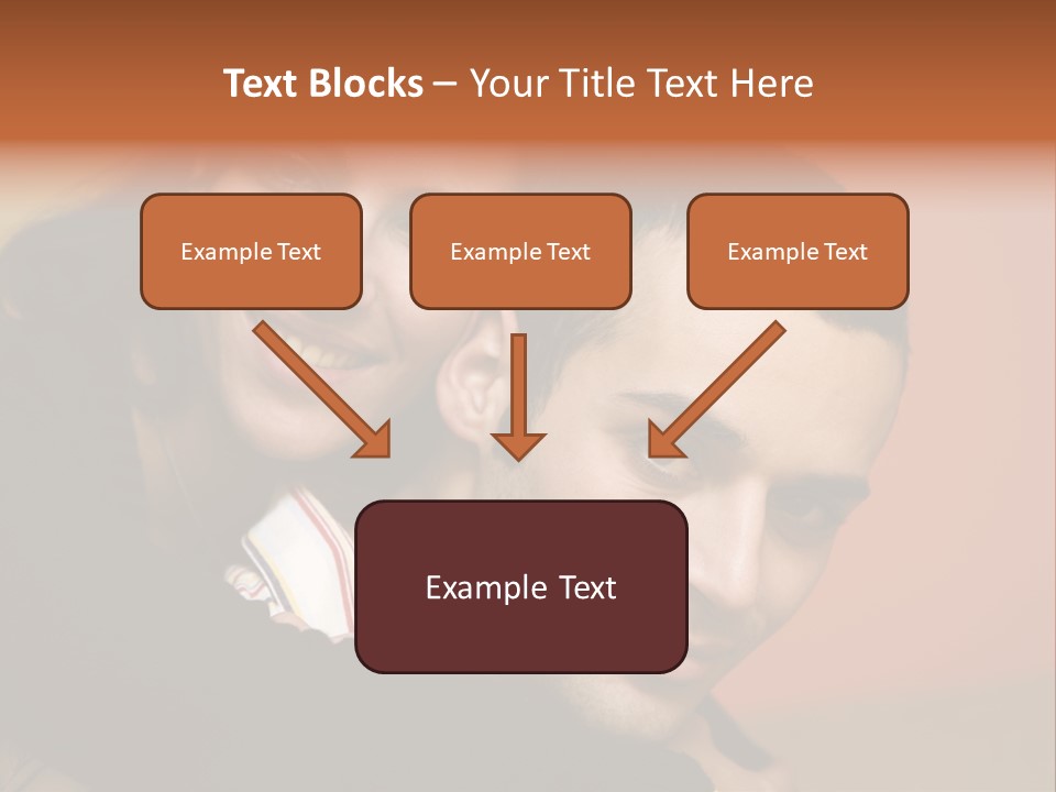 Man And Woman Smiling And Holding Each Other PowerPoint Template