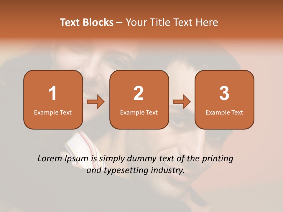 Man And Woman Smiling And Holding Each Other PowerPoint Template