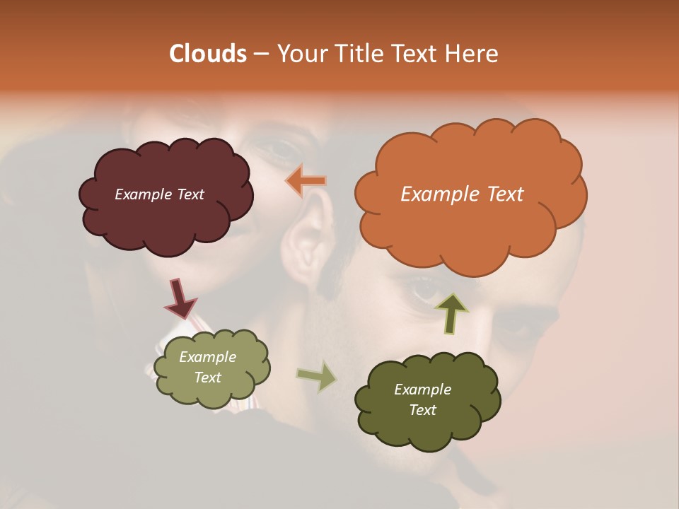 Man And Woman Smiling And Holding Each Other PowerPoint Template