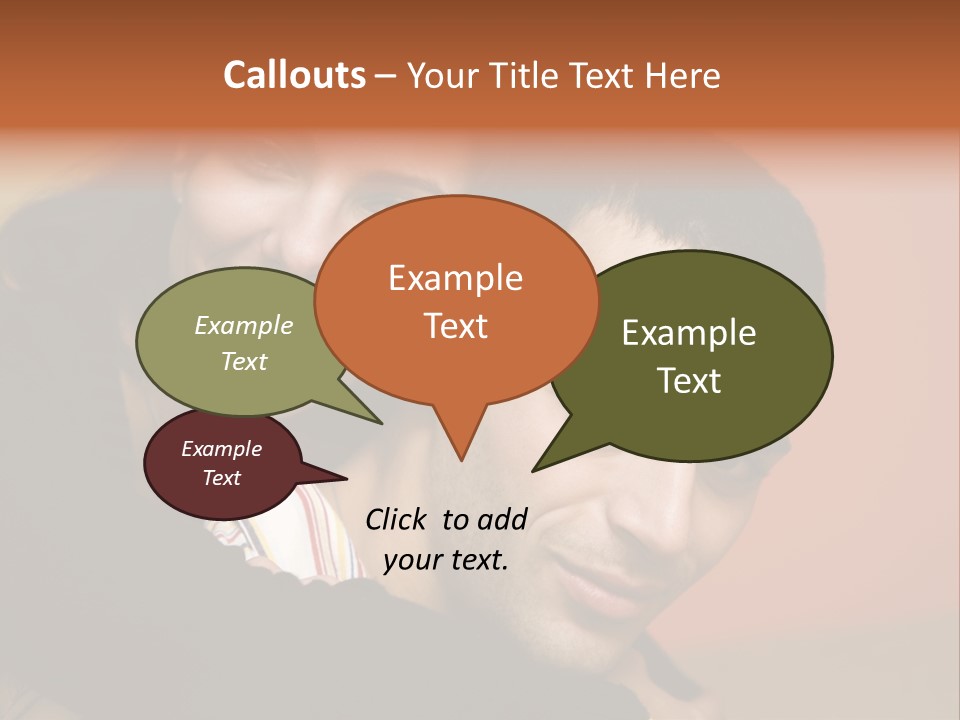 Man And Woman Smiling And Holding Each Other PowerPoint Template