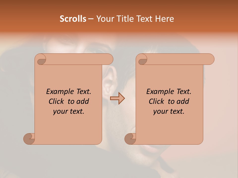 Man And Woman Smiling And Holding Each Other PowerPoint Template