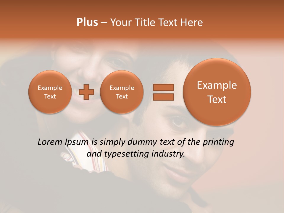 Man And Woman Smiling And Holding Each Other PowerPoint Template