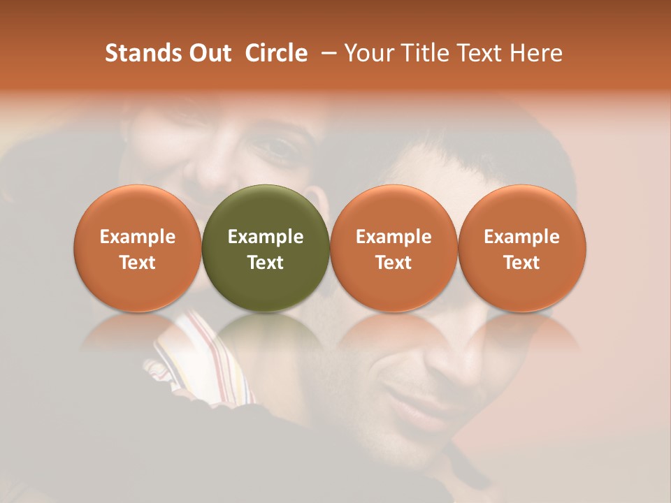 Man And Woman Smiling And Holding Each Other PowerPoint Template