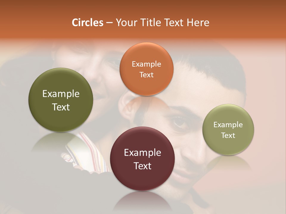 Man And Woman Smiling And Holding Each Other PowerPoint Template