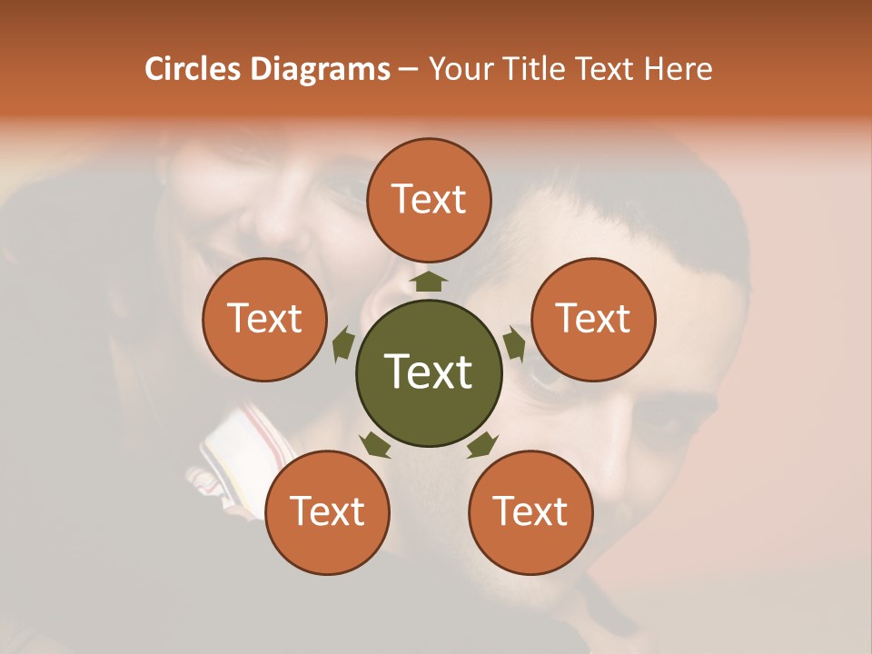 Man And Woman Smiling And Holding Each Other PowerPoint Template