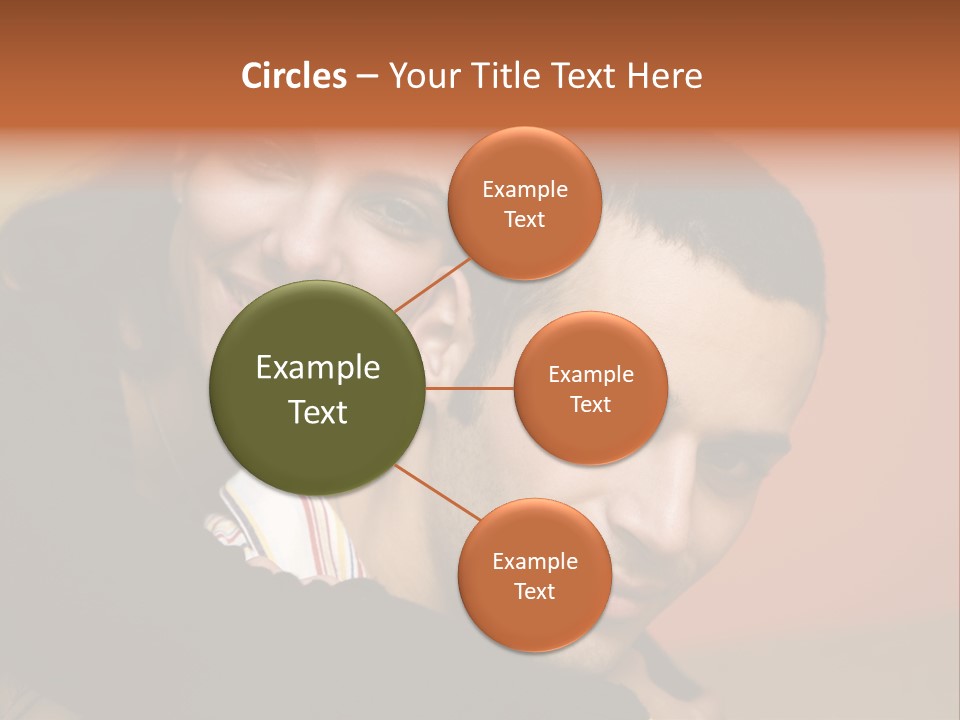 Man And Woman Smiling And Holding Each Other PowerPoint Template