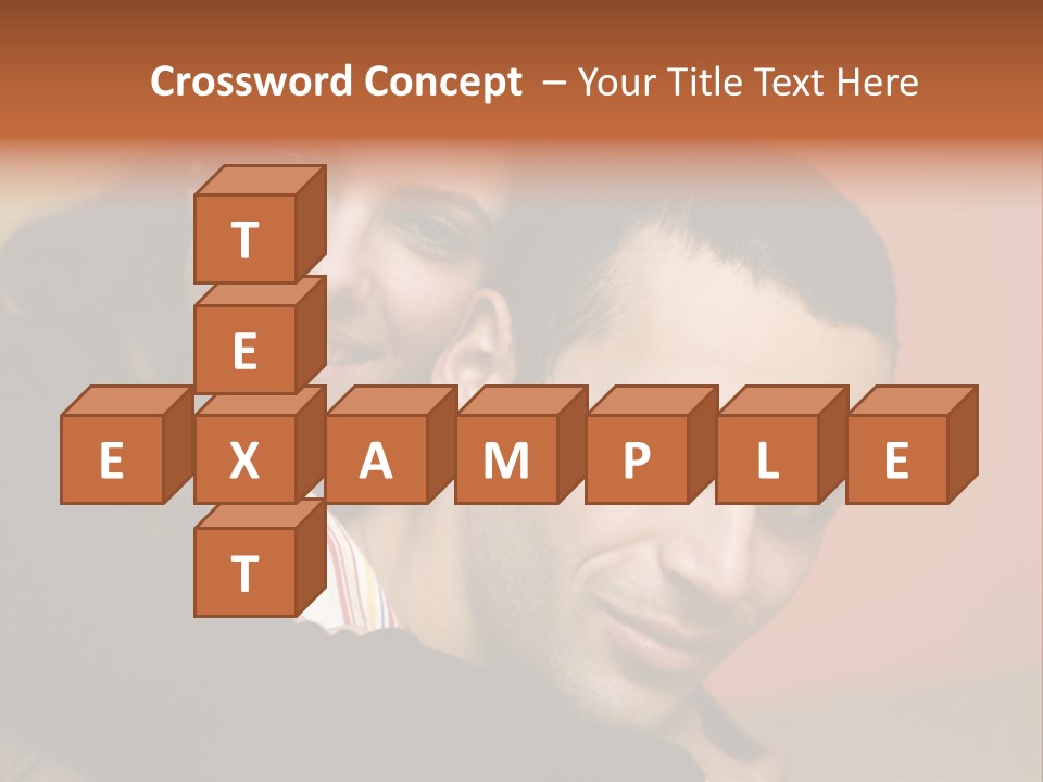 Man And Woman Smiling And Holding Each Other PowerPoint Template