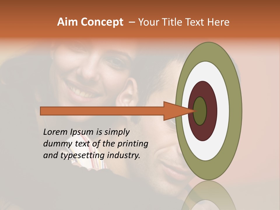 Man And Woman Smiling And Holding Each Other PowerPoint Template