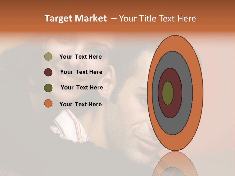 Man And Woman Smiling And Holding Each Other PowerPoint Template