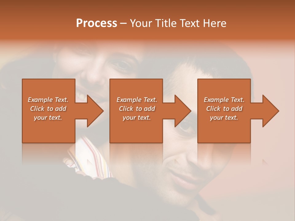 Man And Woman Smiling And Holding Each Other PowerPoint Template