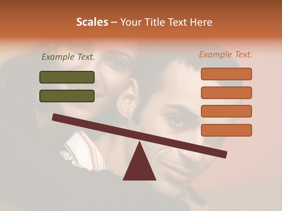 Man And Woman Smiling And Holding Each Other PowerPoint Template