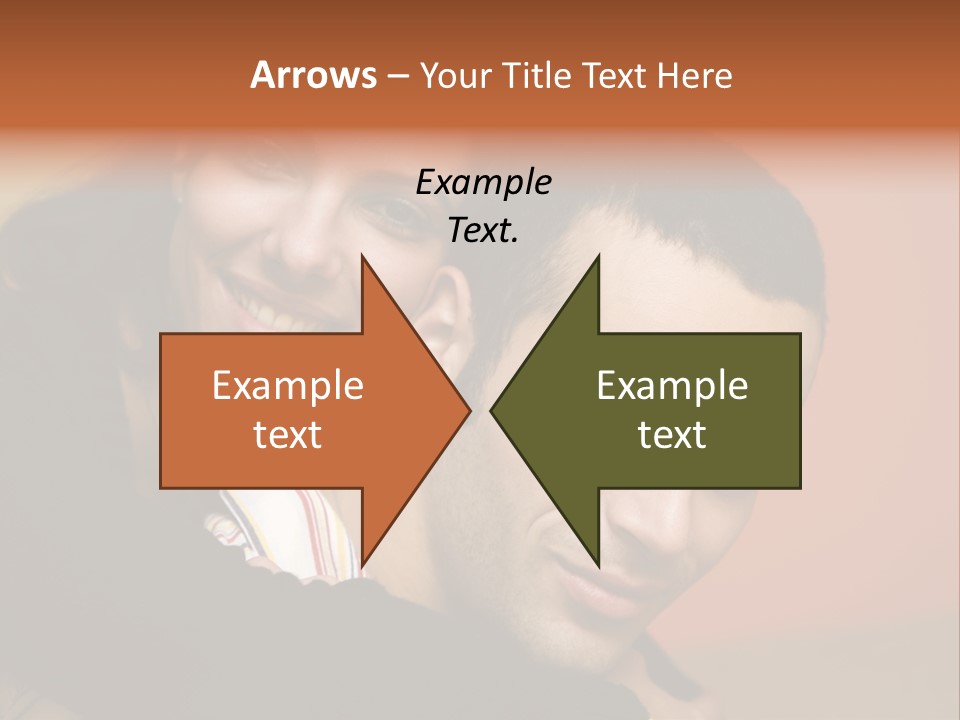 Man And Woman Smiling And Holding Each Other PowerPoint Template