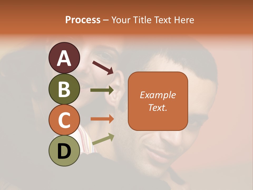 Man And Woman Smiling And Holding Each Other PowerPoint Template