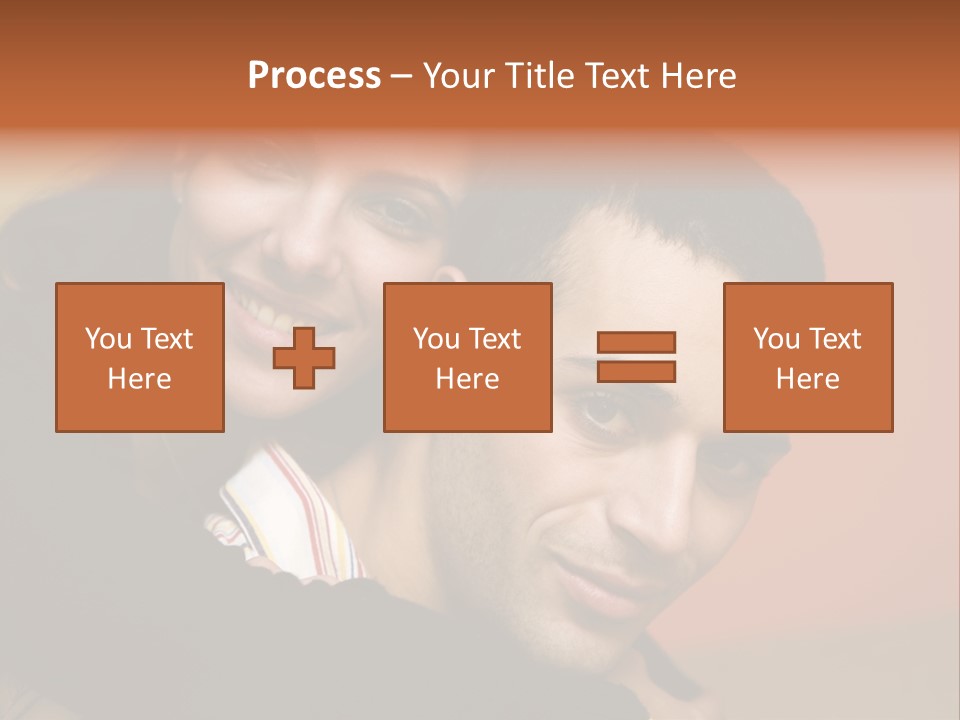 Man And Woman Smiling And Holding Each Other PowerPoint Template