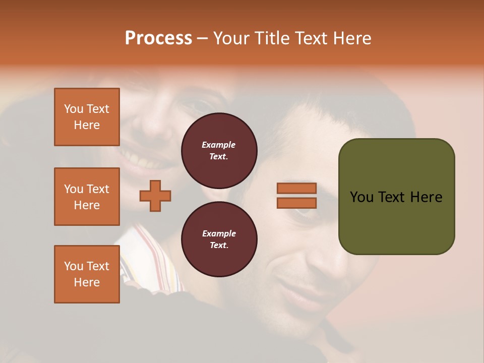 Man And Woman Smiling And Holding Each Other PowerPoint Template