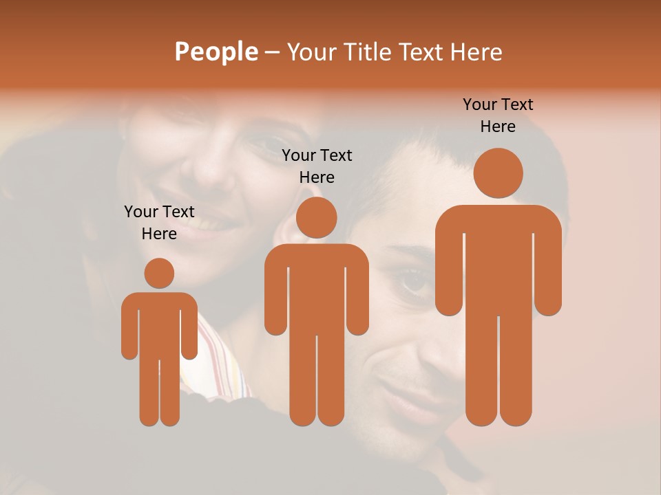 Man And Woman Smiling And Holding Each Other PowerPoint Template