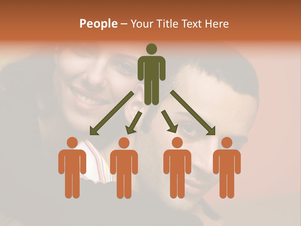 Man And Woman Smiling And Holding Each Other PowerPoint Template