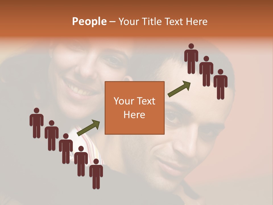 Man And Woman Smiling And Holding Each Other PowerPoint Template