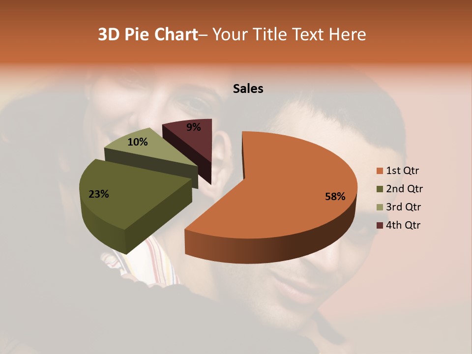 Man And Woman Smiling And Holding Each Other PowerPoint Template
