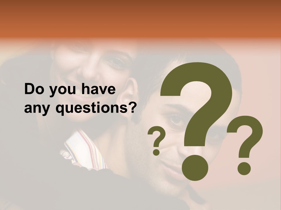 Man And Woman Smiling And Holding Each Other PowerPoint Template