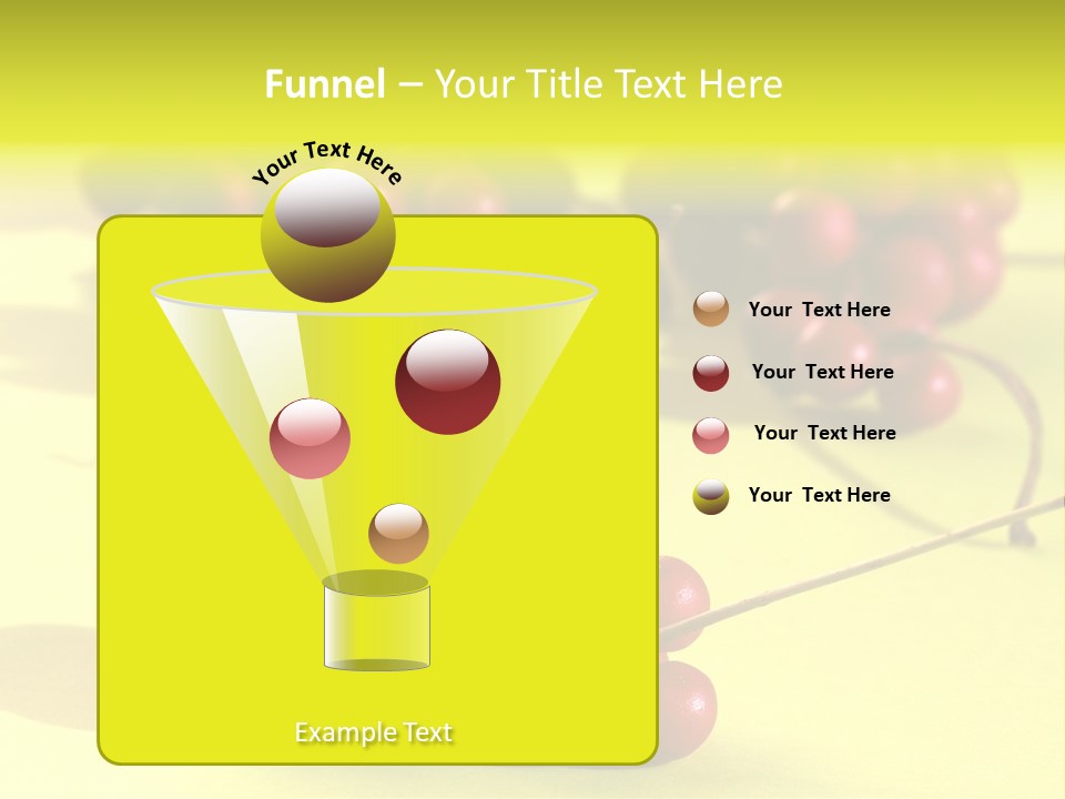 Macro View Of Ripe Schizandra Berry On The Yellow Background PowerPoint Template