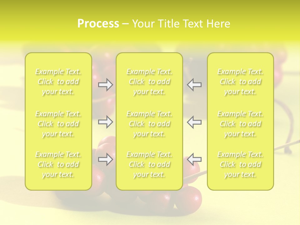 Macro View Of Ripe Schizandra Berry On The Yellow Background PowerPoint Template