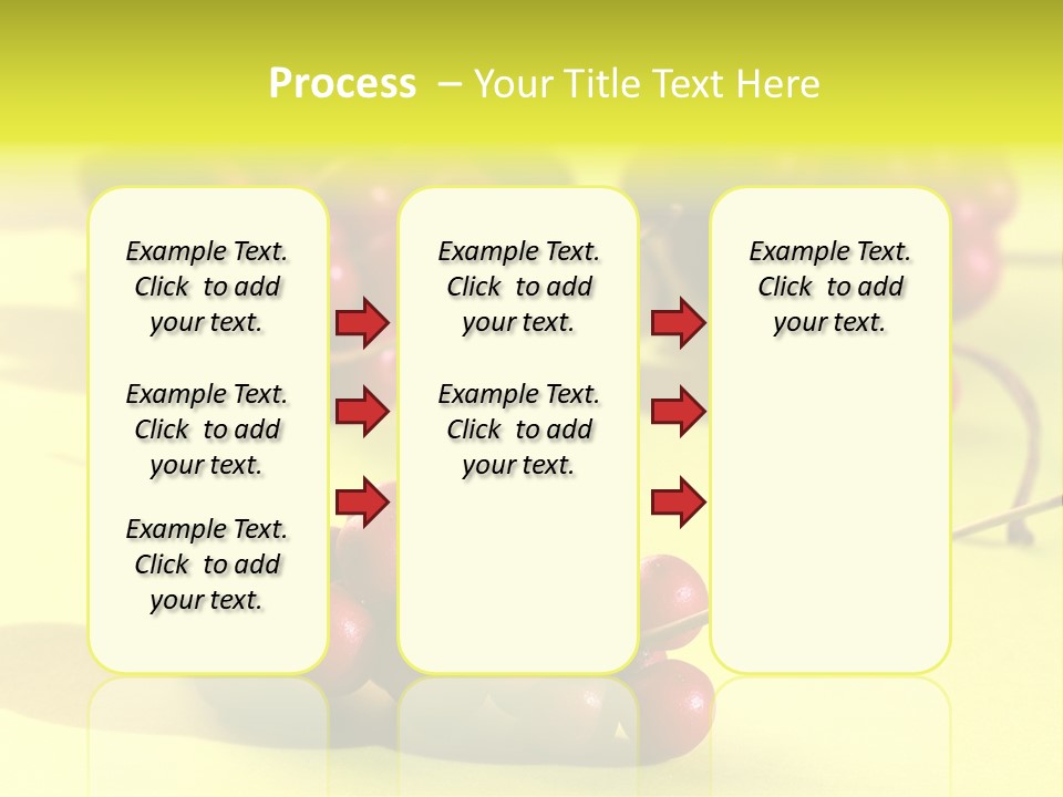 Macro View Of Ripe Schizandra Berry On The Yellow Background PowerPoint Template