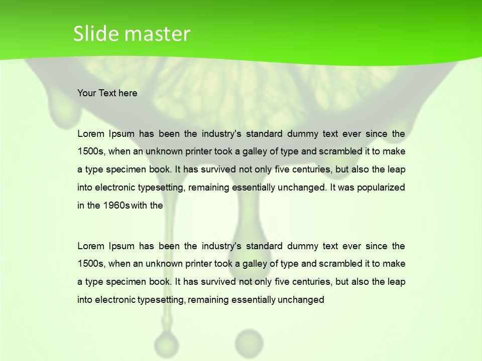 Drops Of Juice Falling Of The Succulent Lemon. A Strong Light Behind The Lemon Gives The Dark Aspect. PowerPoint Template