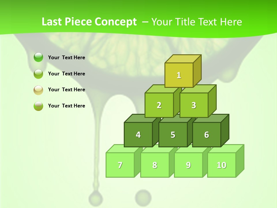 Drops Of Juice Falling Of The Succulent Lemon. A Strong Light Behind The Lemon Gives The Dark Aspect. PowerPoint Template