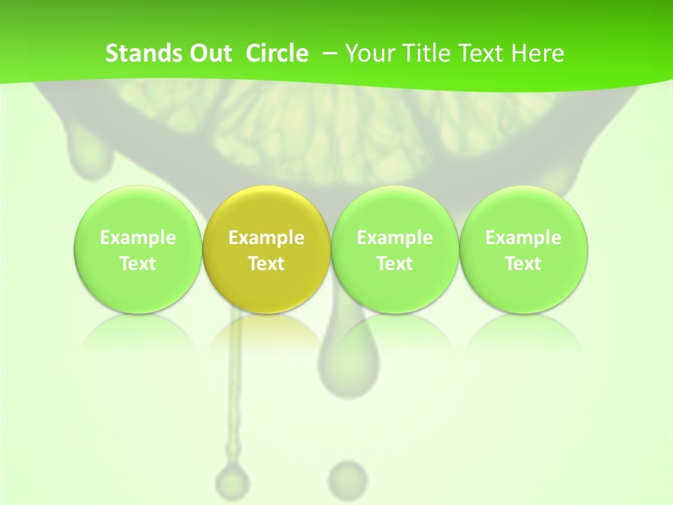 Drops Of Juice Falling Of The Succulent Lemon. A Strong Light Behind The Lemon Gives The Dark Aspect. PowerPoint Template