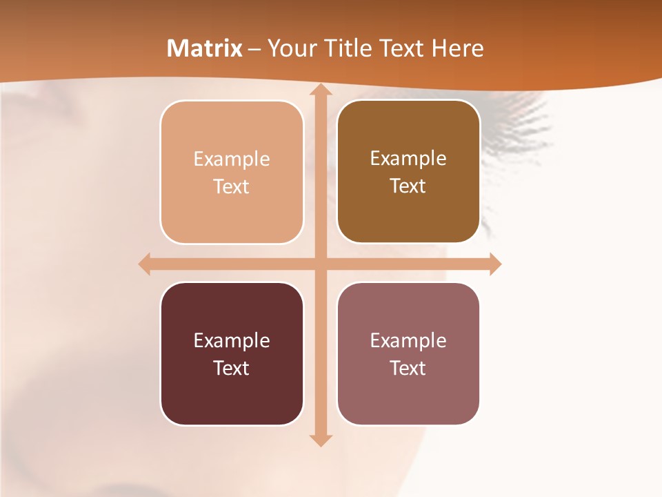 A Woman's Eyes With A Brown Background PowerPoint Template