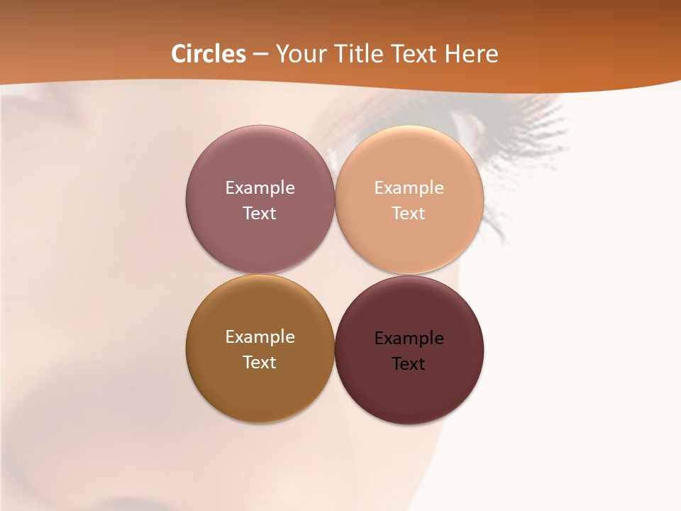 A Woman's Eyes With A Brown Background PowerPoint Template