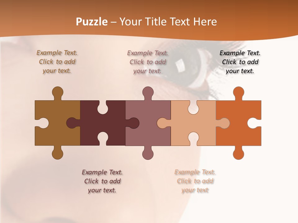 A Woman's Eyes With A Brown Background PowerPoint Template