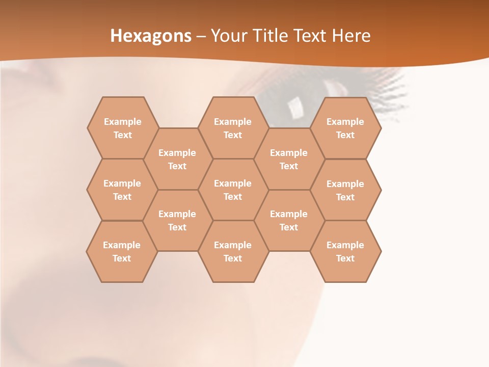 A Woman's Eyes With A Brown Background PowerPoint Template