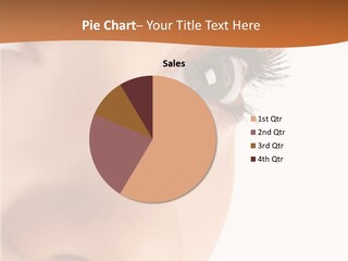 A Woman's Eyes With A Brown Background PowerPoint Template