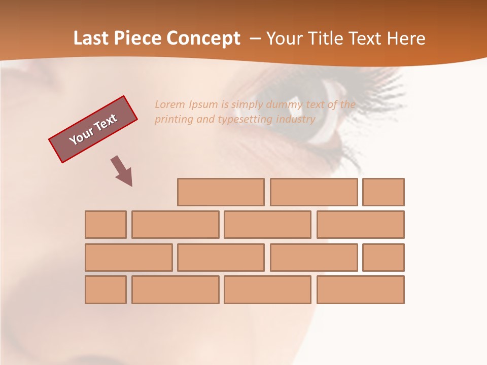 A Woman's Eyes With A Brown Background PowerPoint Template