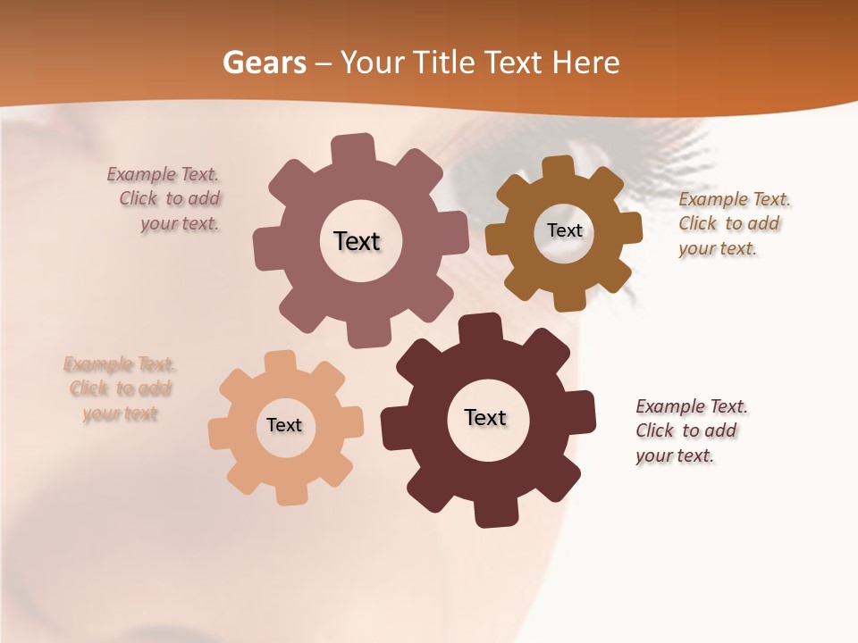 A Woman's Eyes With A Brown Background PowerPoint Template