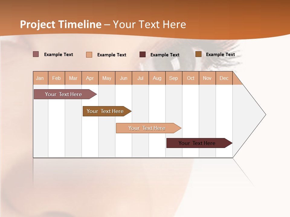 A Woman's Eyes With A Brown Background PowerPoint Template