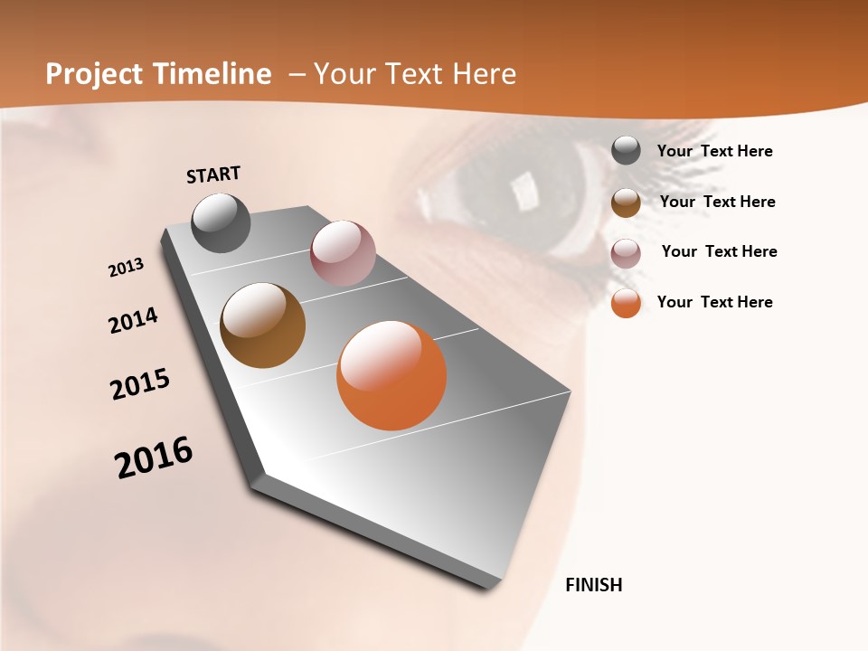 A Woman's Eyes With A Brown Background PowerPoint Template
