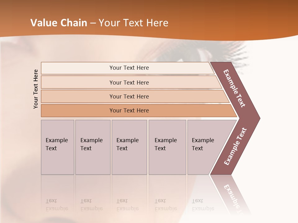 A Woman's Eyes With A Brown Background PowerPoint Template