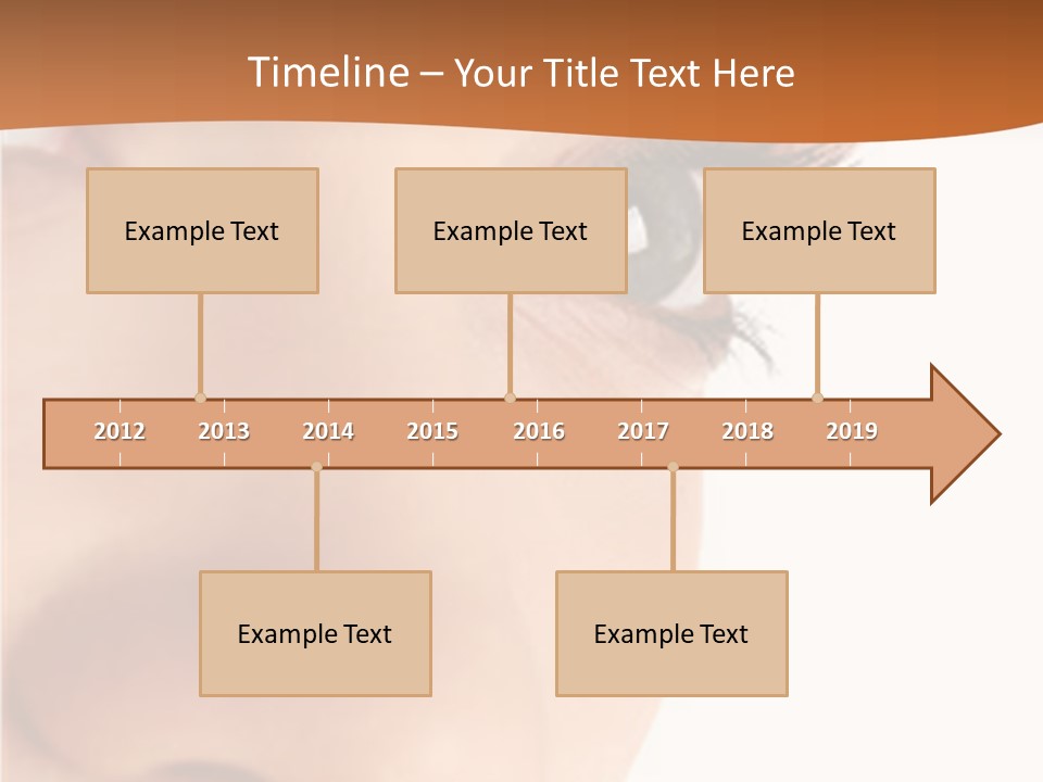 A Woman's Eyes With A Brown Background PowerPoint Template