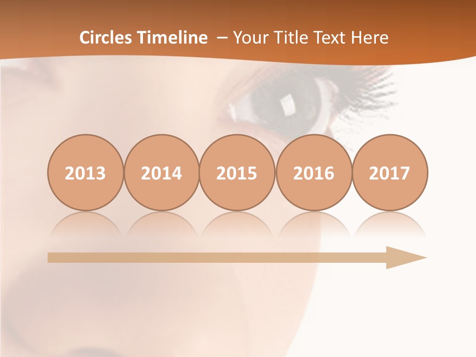 A Woman's Eyes With A Brown Background PowerPoint Template