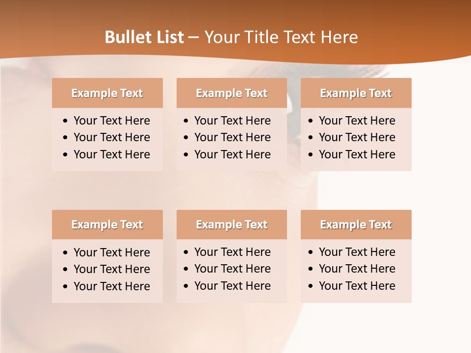 A Woman's Eyes With A Brown Background PowerPoint Template